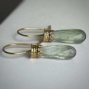 oorbellen met prasioliet