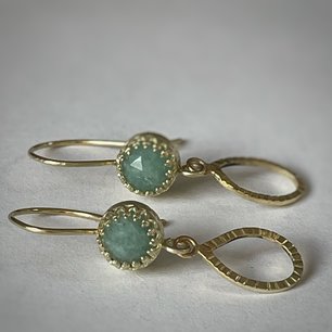 Oorbellen met amazoniet