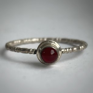 Zilveren ring carneool