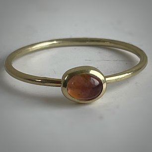 Ring met roze toermalijn